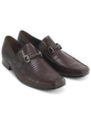 Men'S Brown Genuine Teju Lizard Skin Slip-On By Los Altos