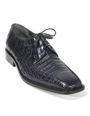 Mens Los Altos Black Genuine Caiman Belly Lace Up