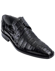 Mens Los Altos Black Genuine Caiman Belly Lace Up