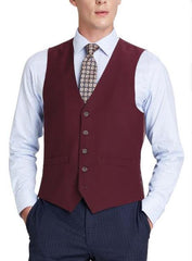 Men's Suit Vest Burgundy