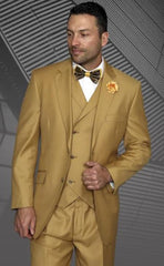 Classic Fit Suit Mens Camel Pants Lined to the Knee Suit