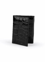 Men'S Alligator Trifold Black