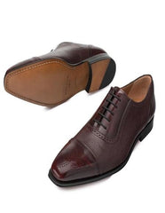 Mezlan Brand Mezlan Men's Dress Shoes Sale Mezlan Shoes Burgundy Deerskin and polished Calfskin Shoes