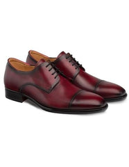 Mezlan Brand Mezlan Men's Dress Shoes Sale Mezlan Shoes Burgundy Deerskin and polished Calfskin Shoes