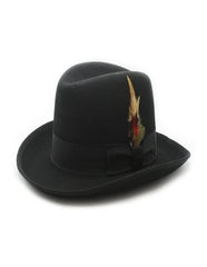 1920s Men's Hat - Gangster Hat - 20s Dress Hat Black