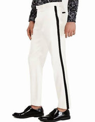 Tuxedo Pants - Flat Front Pants Cream