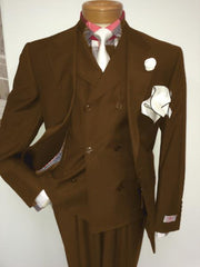 Men's Two Button Single Breasted Notch Lapel Suit Beige