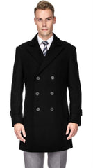 Mens Peacoat - Men Peacoat Black