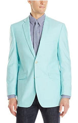 Mens Chambray Sportcoat - Chambray Blazer - Summer Cotton Blazer Seafoam