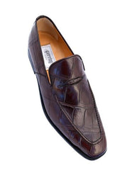 Mens Crocodile Loafers Chocolate