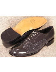 Mens Stacy Baldwin Cap Toe Lace Oxford Grey