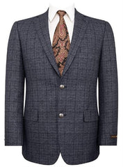 Mens Grey Plaid Blazer - Charcoal Sport Coat