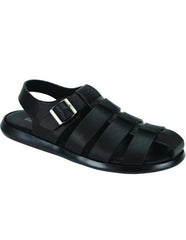 Mens Dress Sandals Mens Solid Pattern Black Closed Toe