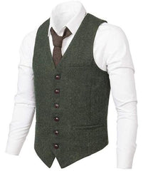 Mens Green Tweed Suit - Green Suit - Winter Fabric