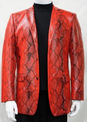 Snakeskin Blazer - Snakeskin Jacket Red