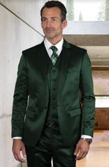 513-06 Hunter Green Suit - Emerald Green Shiny Suit - Flashy Suit