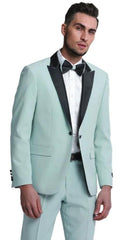 Mint Green Tuxedo -  Sage Green Tuxedo - Vested Suit