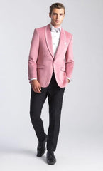 Mens Dusty Rose Velvet Dinner Jacket