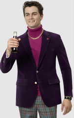 Mens Blazer Plum