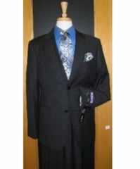 Mens 36 Long Suit - Size 36L Charcoal Pinstripe Suit