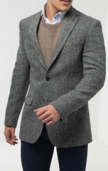 Mens Tweed Jacket in Gray