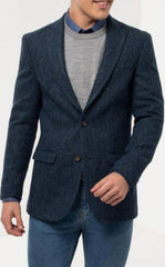 Mens Tweed Jacket in Blue