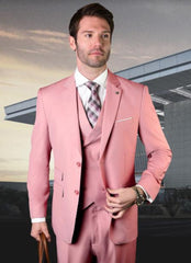 Rose Gold Suit - Rose Gold Tuxedo Suit - Prom Wedding Tuxedo Vested Suit