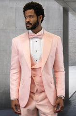 Blush Suit - Pink Tuxedo Suit - Prom Wedding Tuxedo Vested Suit