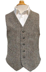 Mens Tweed Vest - Charcoal