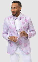 Lilac Tuxedo - Flower Floral Suit - Paisley Suit