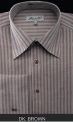 20 Inch Neck Dress Shirts In Dark Brown