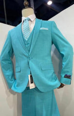 Retro Paris Suits Mens Suit Green