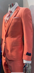 Retro Paris Suits Mens Suit Rust