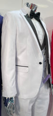 Retro Paris Suits Mens Suit White