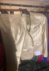 Mens Notch Label Suit Tan