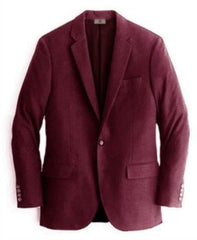 Burgundy Mens Winter Blazer - Cashmere and Winter Fabric Dress Jacket $99UP