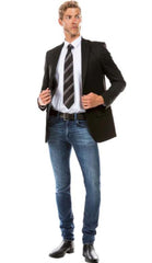 Mens Black Modern Fit Suits Jacket