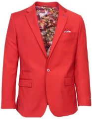 Red Slim Fit Sport Coat