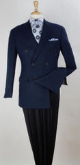 Double Breasted Navy Blazer - Big And Tall Sport Coat