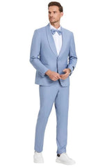 Prom Suit - Sky Blue Prom Tuxedo - Summer Slim Fit Suits