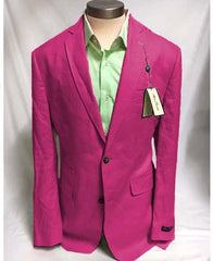 Mens Linen Blazer - Light-Burgundy Linen Sport Coat - Summer Blazer