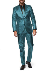 Shiny Teal Suit - Shiny Tuxedo