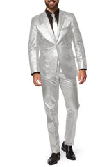 Shiny White Suit - Shiny Tuxedo