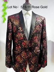 Retro Paris Suits Mens Suit Rose Gold