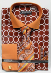 Polka Dot Dress Shirt - Brown