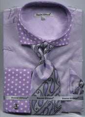 Polka Dot Dress Shirt - Lavender