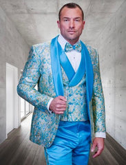 Blue Tuxedo - Turquoise Suit