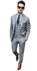 Light Gray ~ Grey Big And Tall Linen Suit