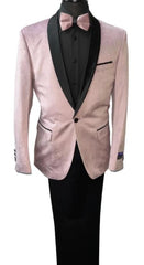 Retro Paris Pink Velvet Slim Fit Jacket