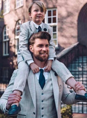 Dad And Son Matching Suits - Light Gray Dad And Son Outfits